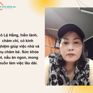 Chị Nguyễn Thị Lệ Hằng, Sinh Năm 1972, Quê Phú Yên Cần Tìm Việc
