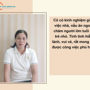Chị Nguyễn Thị Thoa, Sinh Năm 1971, Quê Tuyên Quang Cần Tìm Việc