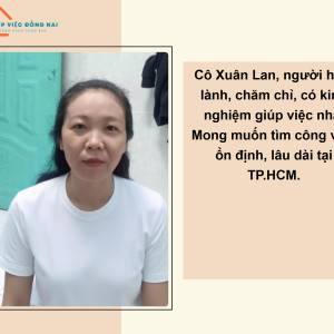 Chị Xuân Cần Tìm Việc Làm