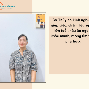 Cô Tạ Thị Thủy - Tìm Việc Giúp Việc Nhà/chăm Bé Tận Tâm