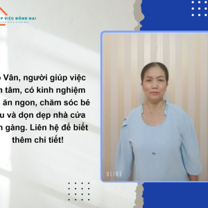 Chị Nguyễn Thị Vân, Sinh Năm 1972, Quê Nghệ An Cần Tìm Việc