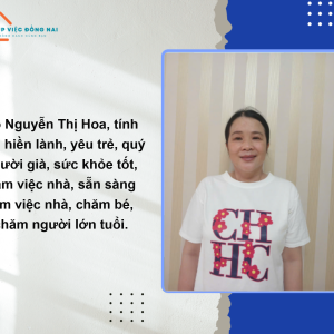 Chị Nguyễn Thị Hoa, Sinh Năm 1981, Quê Quảng Bình Cần Tìm Việc