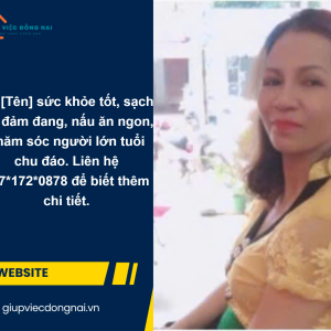 Chị Nguyễn Thị Huệ, Sinh Năm 1972, Quê Thừa Thiên Huế Cần Tìm Việc