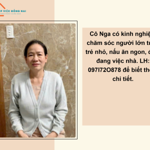 Chị Ngô Thị Kim Nga, Sinh Năm 1972, Quê Hưng Yên Cần Tìm Việc