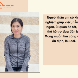 Chị Dung Cần Tìm Việc Làm