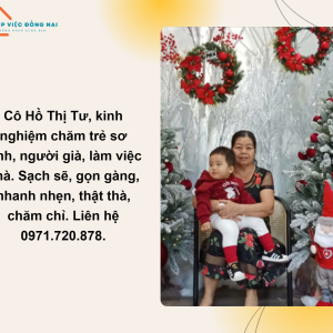 Chị Hồ Thị Tư, Sinh Năm 1962, Quê Đồng Nai Cần Tìm Việc