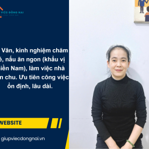 Chị Huỳnh Thị Cẩm Vân, Sinh Năm 1986, Cần Tìm Việc Làm