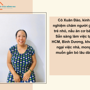 Chị Dương Thị Xuân Đào, Sinh Năm 1980, Quê Hậu Giang Cần Tìm Việc