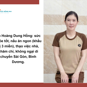 Chị Hoàng Dung Hồng, Sinh Năm 1979, Quê Bình Dương Cần Tìm Việc