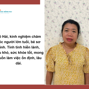 Chị Nguyễn Thị Hải, Sinh Năm 1973, Quê Nghệ An Cần Tìm Việc