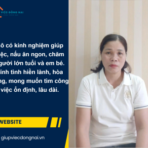 Chị Nguyễn Thị Thoa Sinh Năm 1971    Quê: Tuyên Quang Cần Tìm Việc