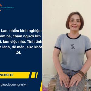 Chị Hồ Thị Lan, Sinh Năm 1975, Quê Đồng Nai Cần Tìm Việc