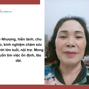 Chị Nguyễn Thị Nhượng, Sinh Năm 1963, Quê Bình Định Cần Tìm Việc