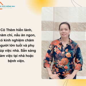 Chị Nguyễn Thị Thêm, Sinh Năm 1972, Quê Hưng Yên Cần Tìm Việc