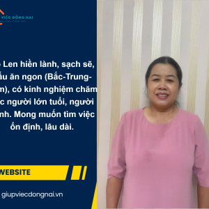 Chị Nguyễn Thị Len, Sinh Năm 1969, Quê Đắk Lắk Cần Tìm Việc