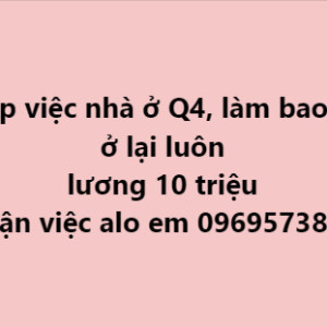 Việc Làm Lương Cao Q4