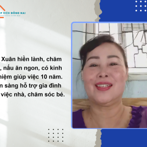 Chị Đỗ Thị Xuân, Sinh Năm 1968, Quê Đồng Nai Cần Tìm Việc