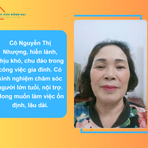 Chị Nguyễn Thị Nhượng, Sinh Năm 1963, Quê Bình Định Cần Tìm Việc